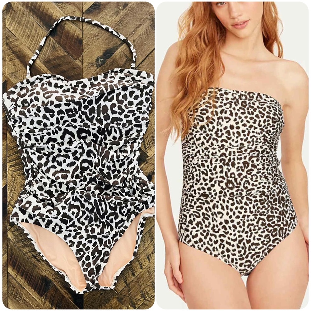 J. Crew Animal Print One-Piece Swimsuit
